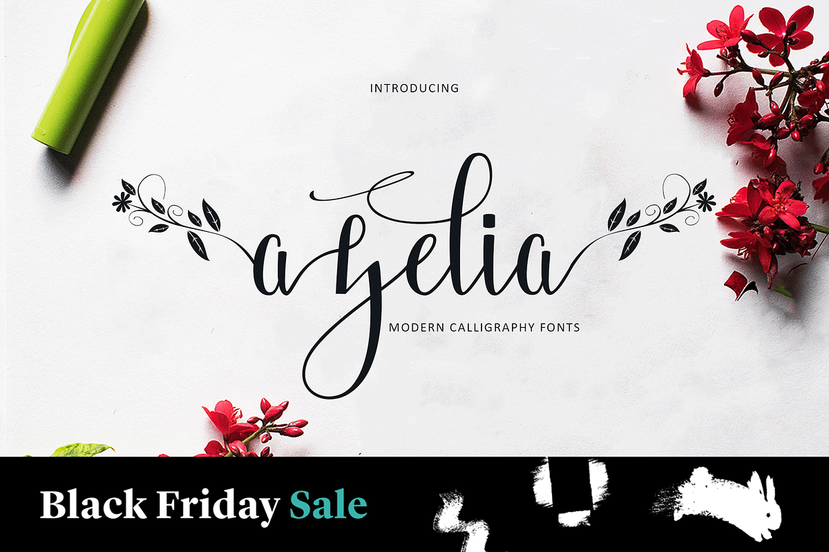 Azelia, a Script Font by Deniz86 (Photo 1 of 8)