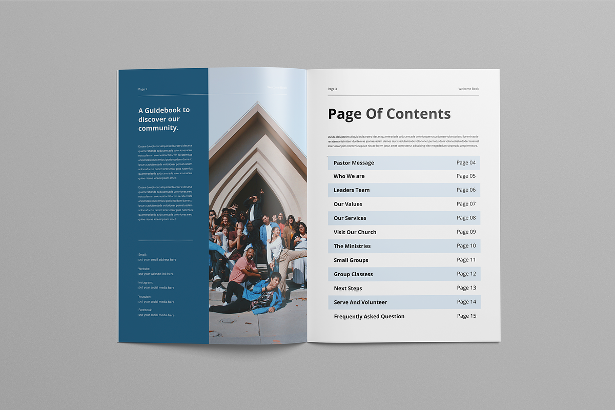 Church Welcome Booklet, a Brochure Template by Leaflove (Photo 2 of 10)