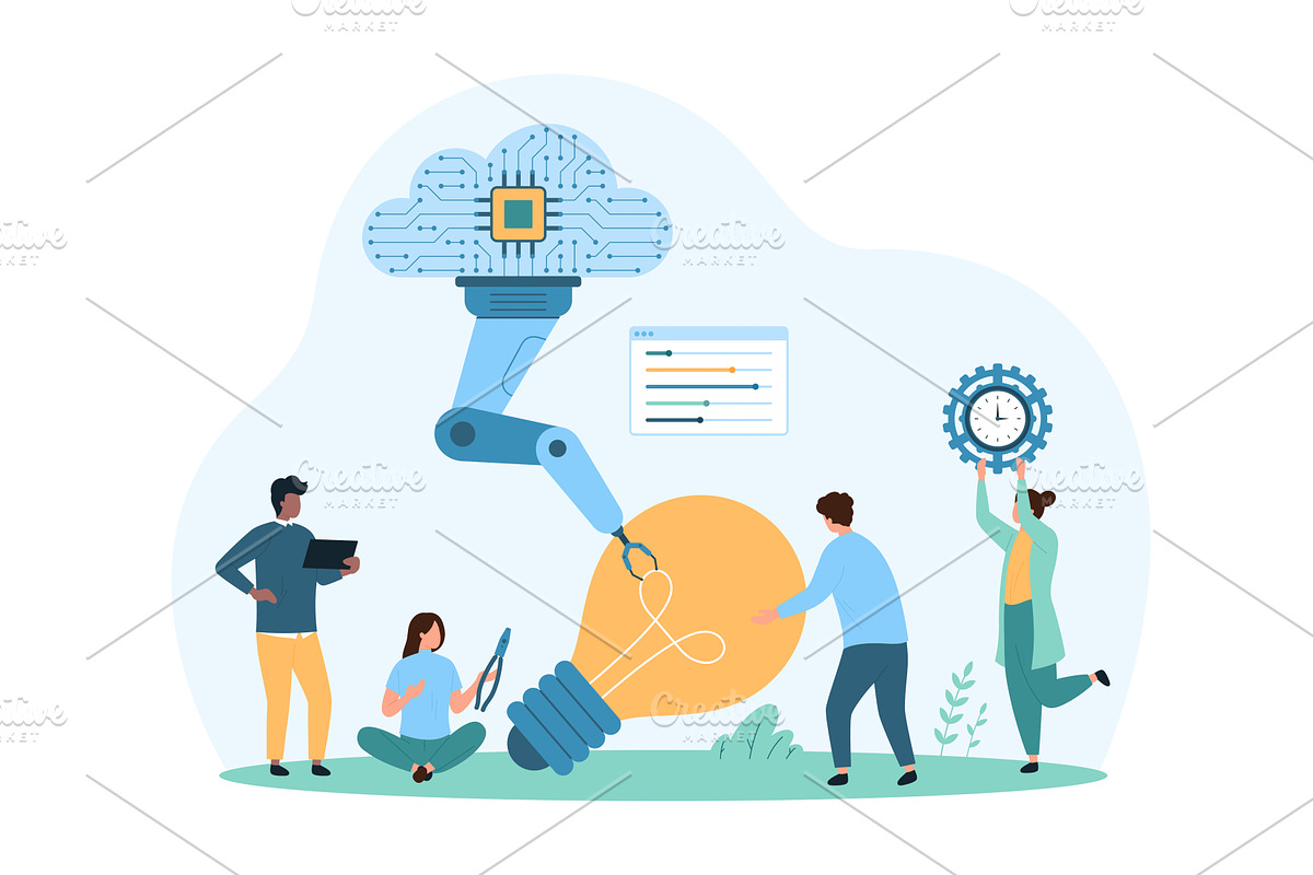 Creation digital projects strategy, a Technology Illustration by Flashvector