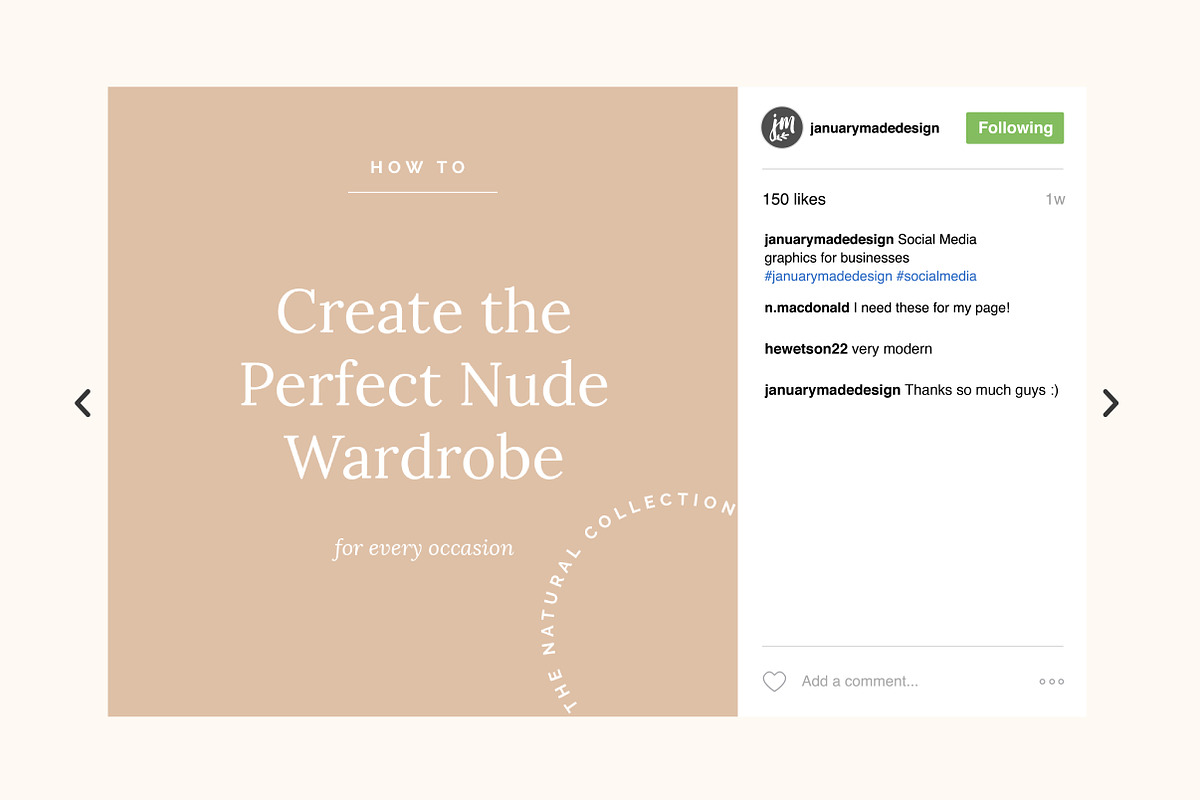 Natural | Instagram Template, a Social Media Template by January Made Design (Photo 4 of 5)