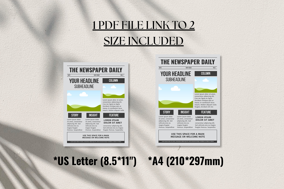 Vintage Newspaper Template, a Magazine Template by ZoloDesignHub (Photo 10 of 10)