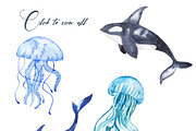 Summer sea watercolor set, an Illustration by Watercolor & sketches (Thumbnail 4 of 7)