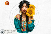 Sunflower Beauties Complete Cliparts, a Person Illustration by ThatsDesignArt (Thumbnail 7 of 16)