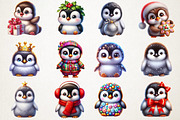 Cute Christmas Baby Penguin Sublimat, an Illustration by RobertsArt (Thumbnail 2 of 5)
