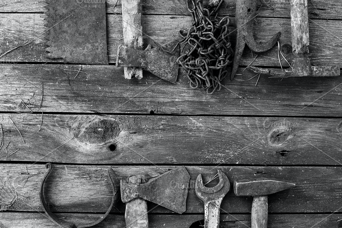 old hand tools of labor flat lay, an Industrial Photo by VetalStock (Photo 4 of 11)