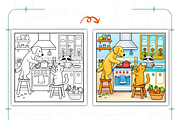 Cozy Quiet Friendship Coloring Pages, an Animal Illustration by Coco Bloom (Thumbnail 3 of 9)