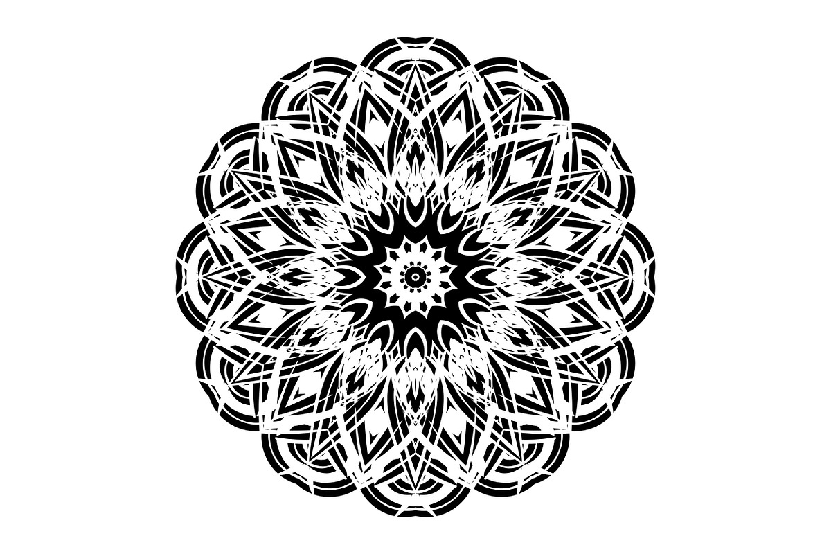 Modern Black and White Mandala Pack, a Decorative Illustration by NJ Himel (Photo 98 of 101)