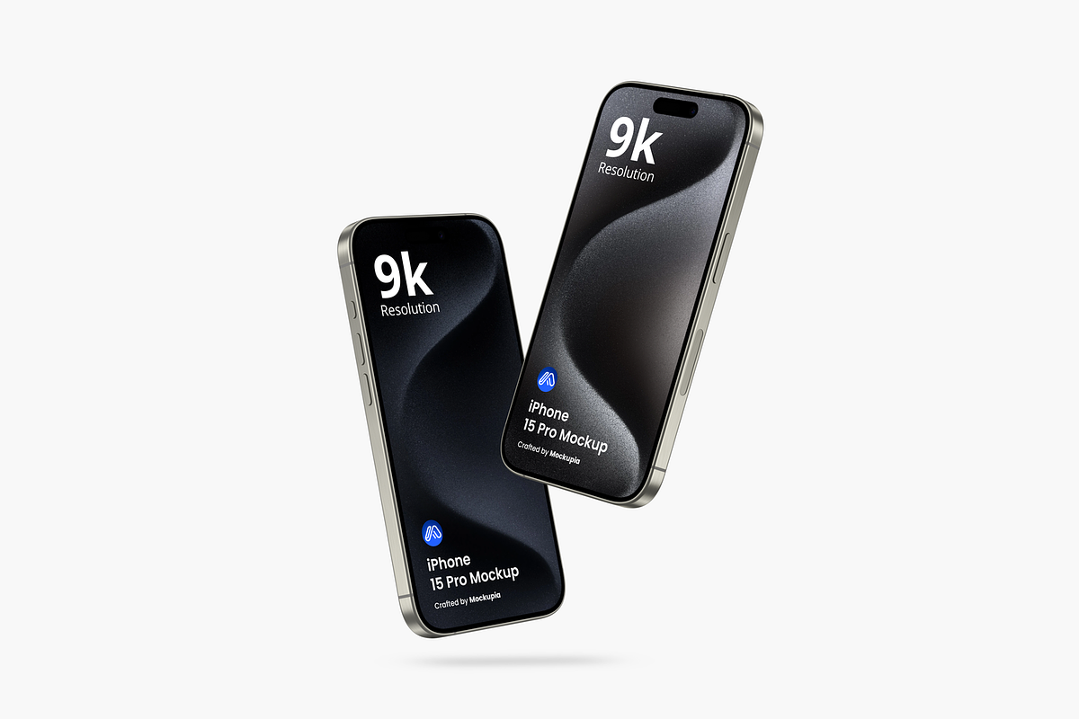 iPhone 15 Pro Mockups Vol 5, an iPhone Mockup by Mockupia (Photo 2 of 5)