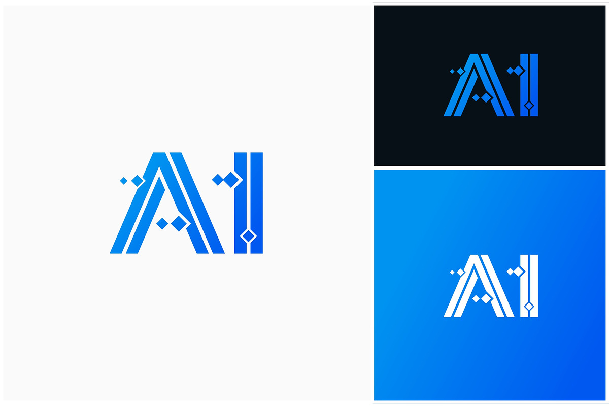 Letter AI Technology Digital Logo, a Branding & Logo Template by ika trisiana