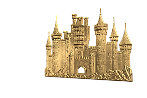 Castle Printable Relief Wall Panel 1