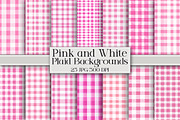 Light Pink and White Plaid Backgroun, a Pattern Graphic by Libby Wishes (Thumbnail 1 of 5)