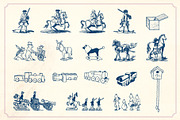 141 vintage toys vector pack, an Object Graphic by Mr Vintage (Thumbnail 5 of 10)