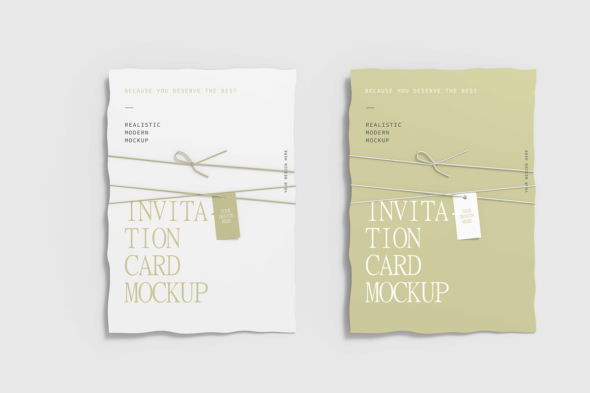 Invitation Greeting Card Mockup Set, a Product Mockup by graphypix (Photo 1 of 4)
