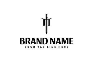 Letter M sword logo design template, an Object Graphic by nicemorning