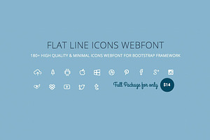 Flat Line Icons Webfont Bootstrap