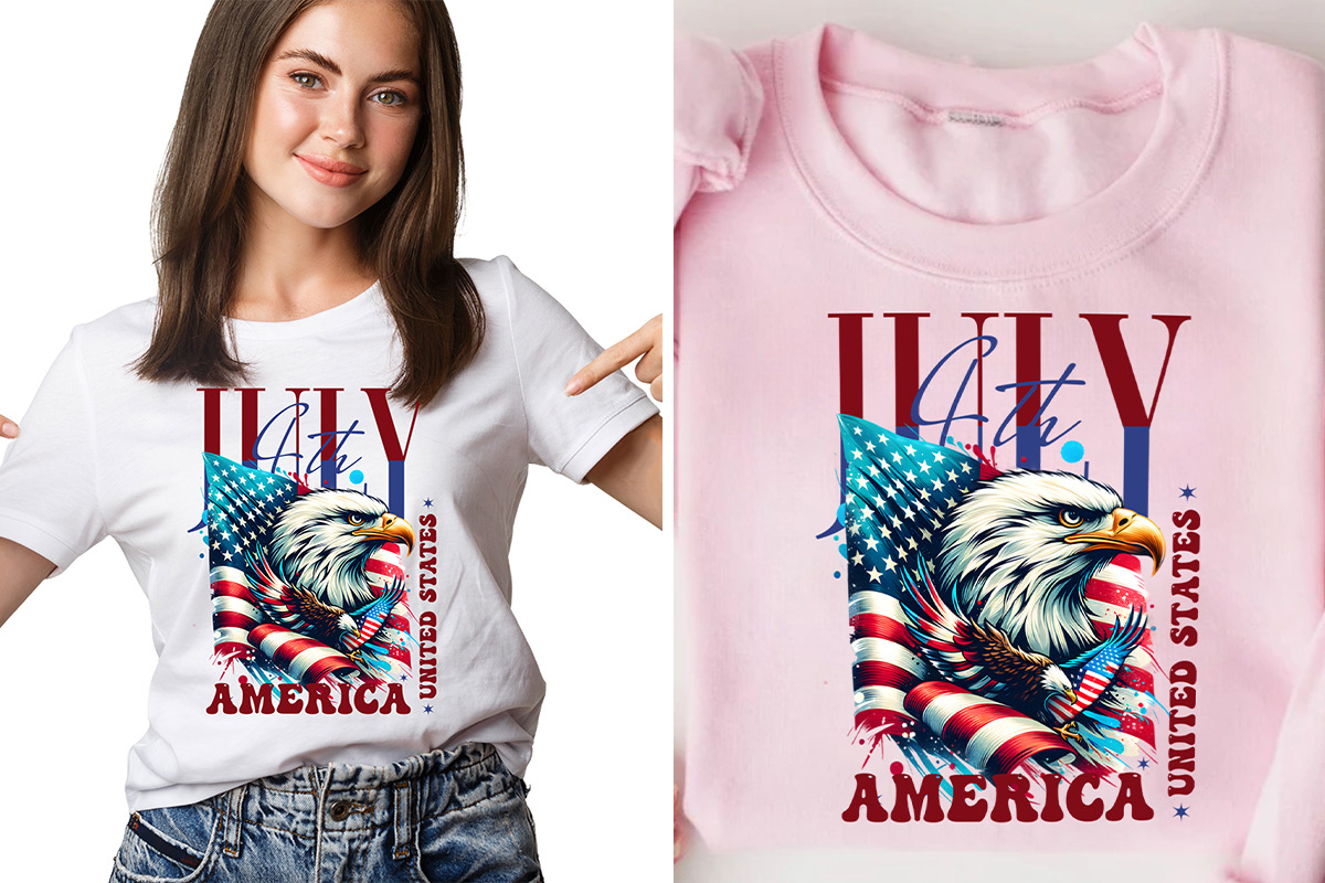 4th of July America T-Shirt Design, a Seasonal Illustration by Creative Arslan (Photo 4 of 5)