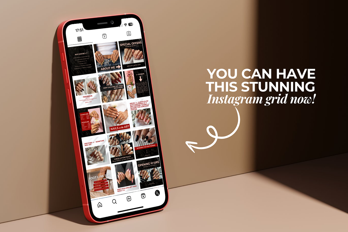 Nail Technician Instagram Templates, a Social Media Template by DesignsbyMariaStudio (Photo 7 of 9)