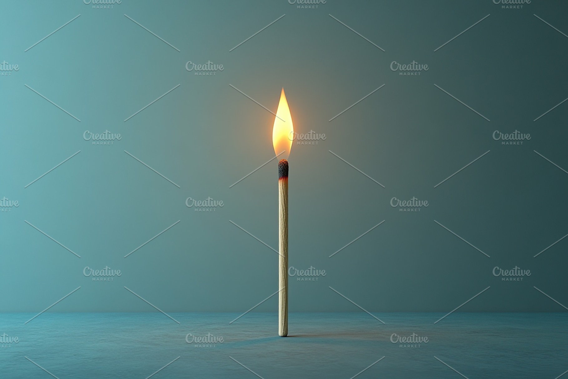 Ignited matchstick on dark background, an Abstract Photo by AlyaAnd