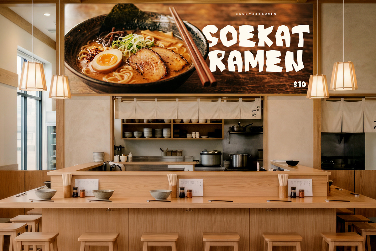Soekat - Papercut style font, a Sans Serif Font by Hello Muh (Photo 2 of 7)