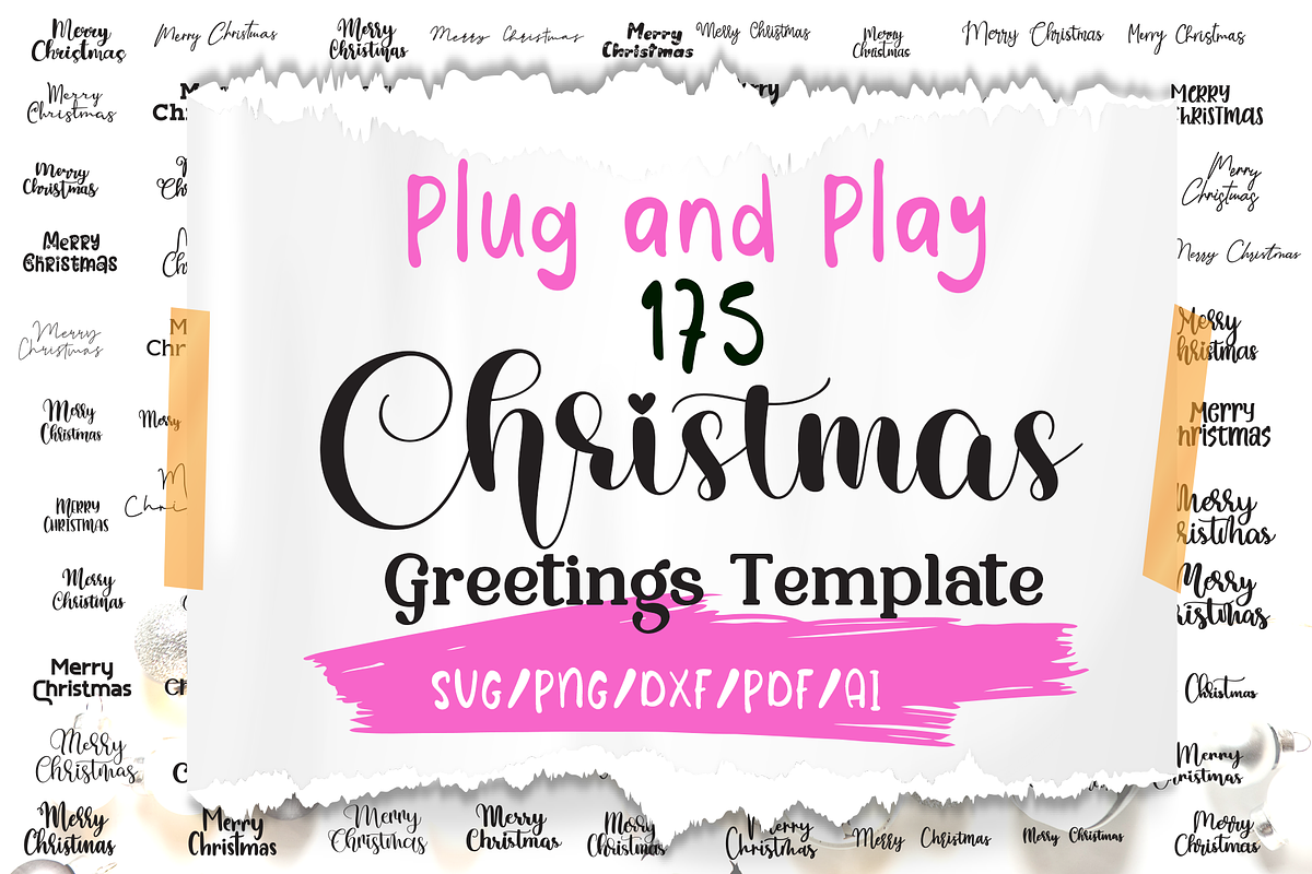 Christmas greeting Templates, a Branding & Logo Template by BearyType Studio (Photo 1 of 12)