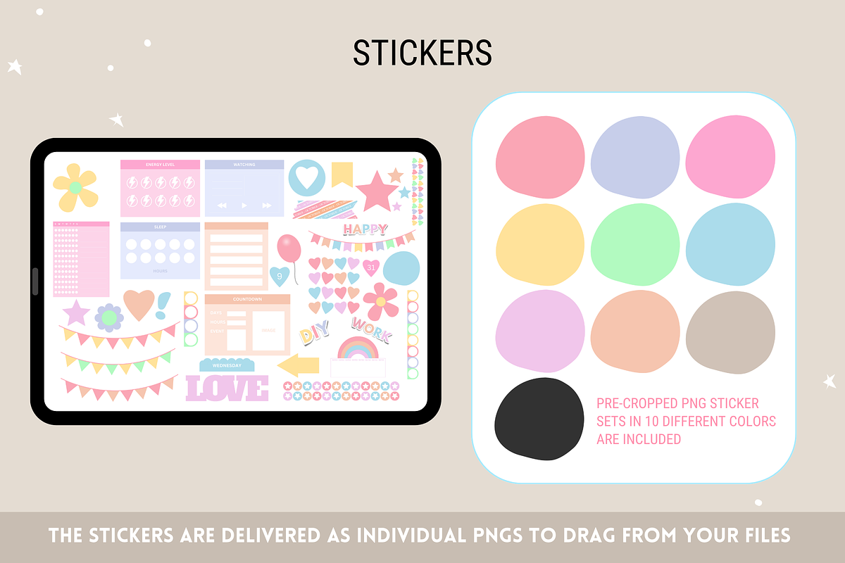 Cute Digital Life Planner 750+ pages, a Templates & Theme by SunshineStudioBoutique (Photo 6 of 9)
