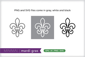 Minimal Mardi Gras Icons