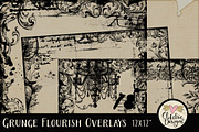 Grunge Flourish Overlays, a Texture Graphic by Clikchic Designs (Thumbnail 3 of 5)