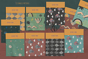 Abstract Seamless Patterns & Shapes, an Illustration by watercolor kamill (Thumbnail 2 of 12)