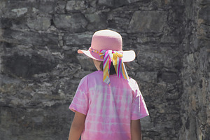 Girl walking at braganca castle, branganca, portugal, a Person Photo by DanFLCreativo