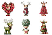 Whimsical Christmas Topiary Trees, an Illustration by DreamArtGraphic (Thumbnail 4 of 5)