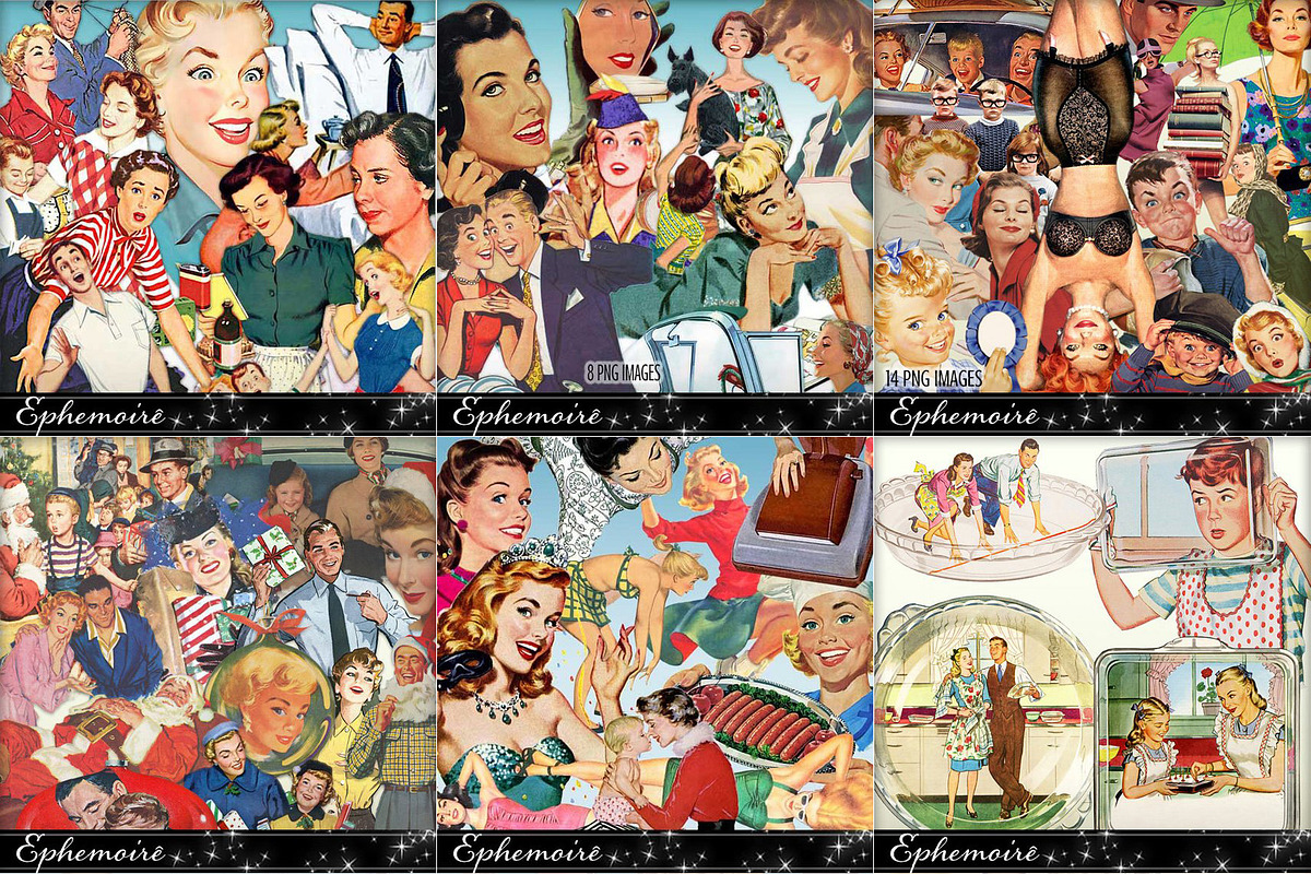 Retro Ad Elements SUPER BUNDLE, an Illustration by ephemoire (Photo 2 of 2)