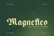 Magnefico Blackletter Typeface, a Blackletter Font by Heinzel Std (Thumbnail 1 of 16)