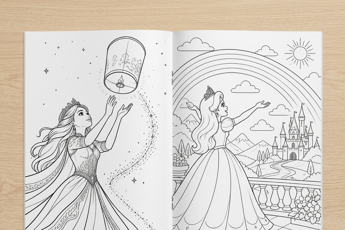 Magical Princess Coloring Book Vol32, a Person Illustration by ikarifq shop (Photo 5 of 7)