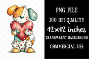 Valentine's Day Dogs Clipart, an Illustration by Designking (Thumbnail 4 of 5)
