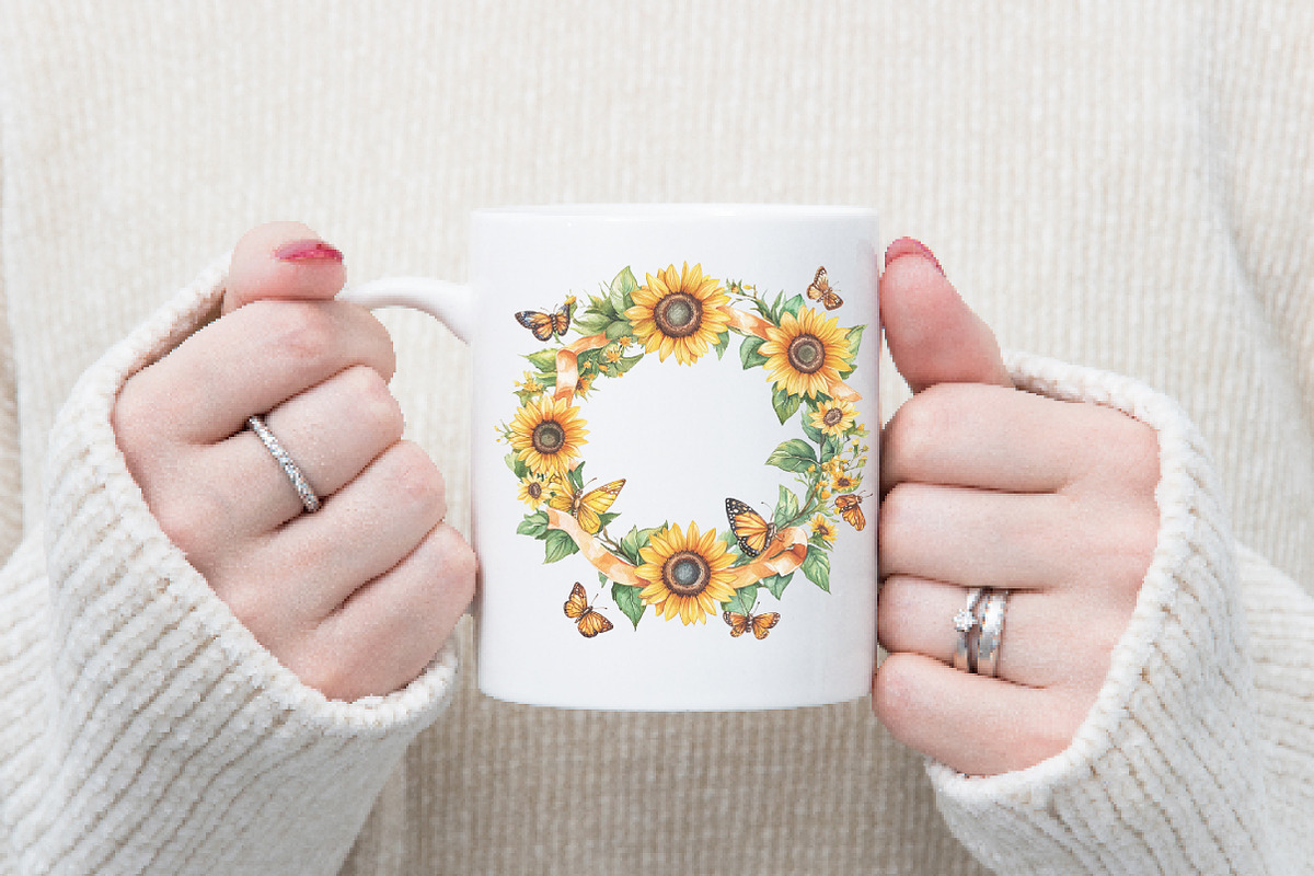 Sunflower Mother's Day Clipart, an Illustration by Watercolor design (Photo 9 of 12)