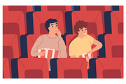 Friends watch movie at cinema, a Person Illustration by Good Studio (Thumbnail 1 of 3)