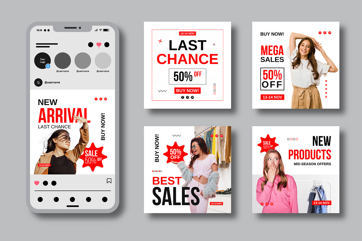 Modern Fashion Sell Social Media, a Social Media Template by MightyDesign (Photo 1 of 6)