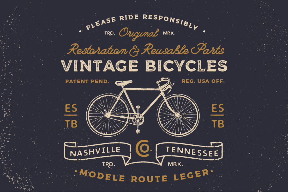 10 Vintage Americana Logos, a Branding & Logo Template by Chad Alan Steinborn (Photo 5 of 10)
