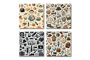 Fathers Day Pattern Digital Papers, a Pattern Graphic by Dizzy Art Studio (Thumbnail 2 of 3)