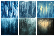 Frozen Icicles Digital Paper, an Illustration by RobertsArt (Thumbnail 7 of 7)