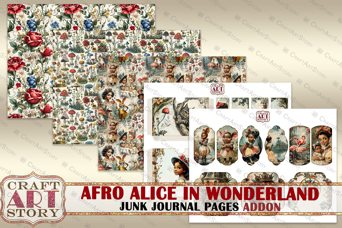 Afro Alice in Wonderland ADDON, a Person Illustration by CraftArtStory (Photo 4 of 5)
