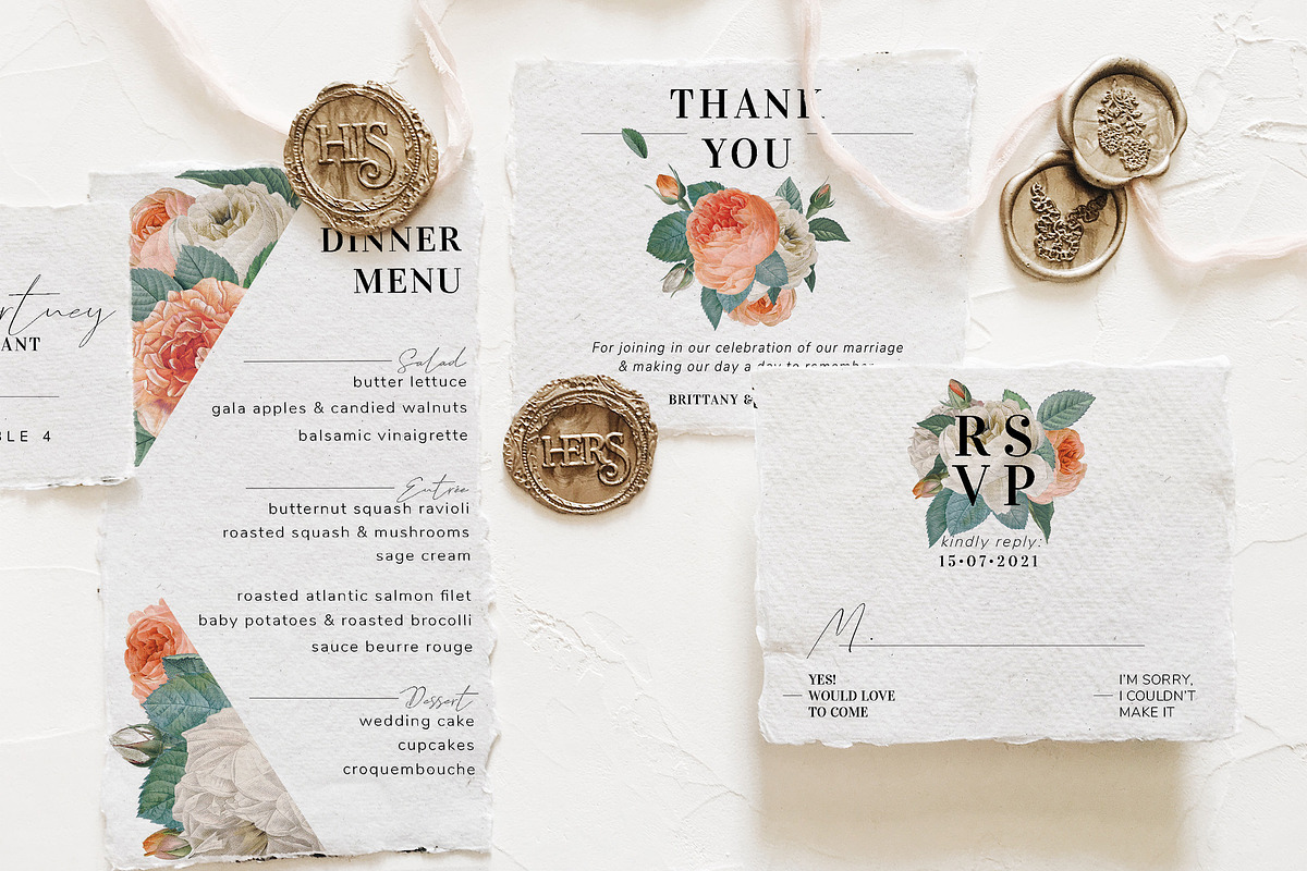Blush & White Rose Wedding Suite, an Invitation Template by BlueRobinDesignShop (Photo 5 of 15)