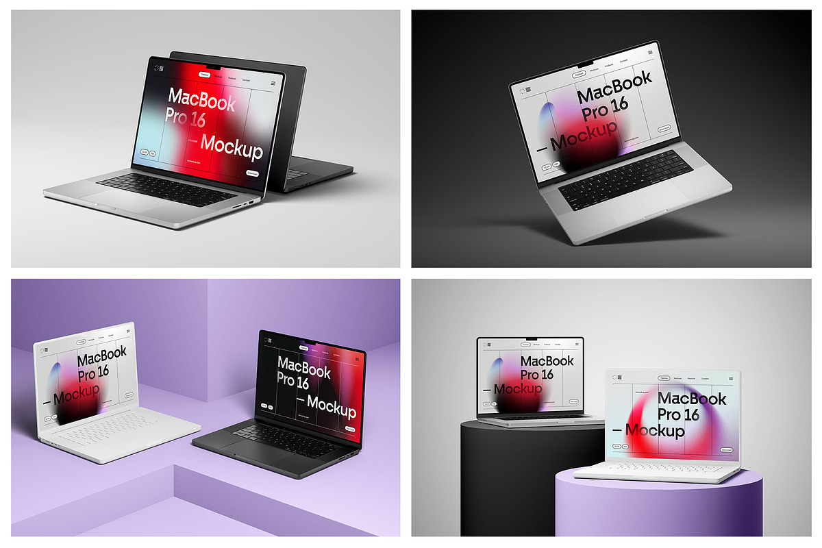 MacBook Pro 16 Mockups + Clay Style, a Mac Mockup by Mr.Mockup™ (Photo 8 of 15)