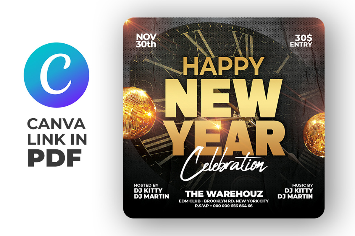 2026 Happy New Year Flyer Template, a Flyer Template by Artonix (Photo 2 of 3)