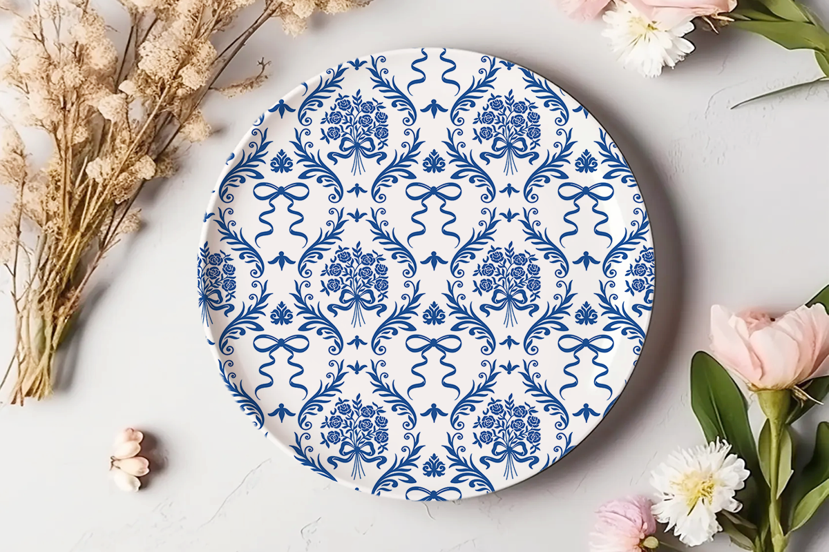 Blue & White Floral Pattern Bundle, a Pattern Graphic by LemonDesign (Photo 12 of 13)
