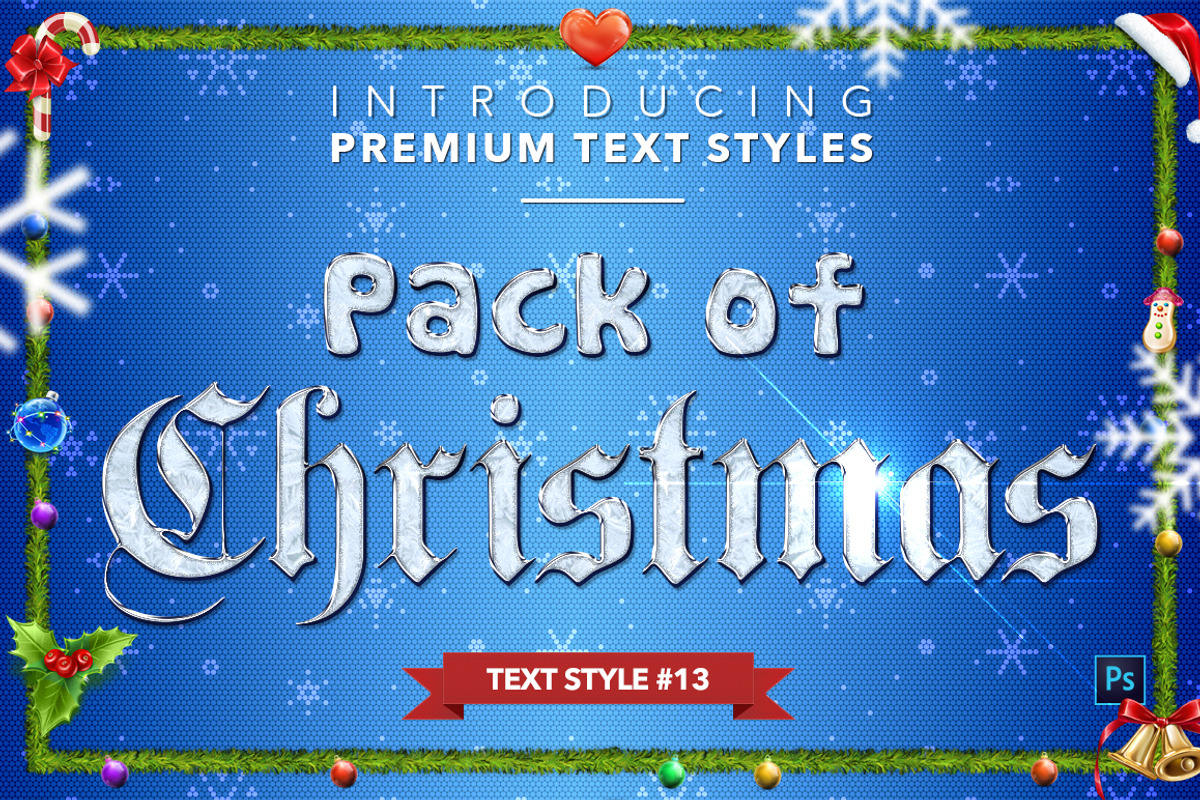 Christmas Pack #1 - Text Styles, a Layer Style Add-On by Jonas Stensgaard (Photo 14 of 23)