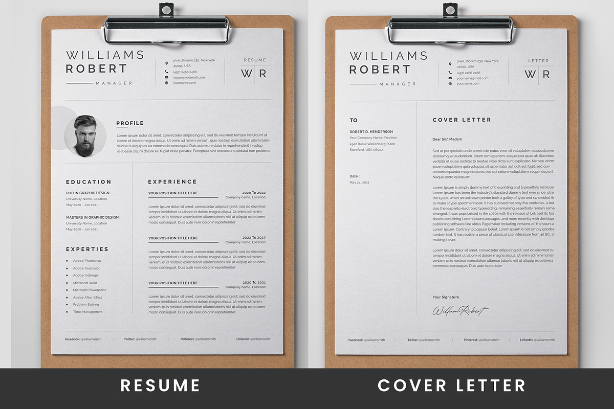 Resume Template / CV, a Resume Template by pixel_studio (Photo 2 of 4)