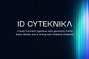 ID Cyteknika - Powerful & Futuristic, a Sans Serif Font by EKAUNIK DZ (Thumbnail 1 of 8)