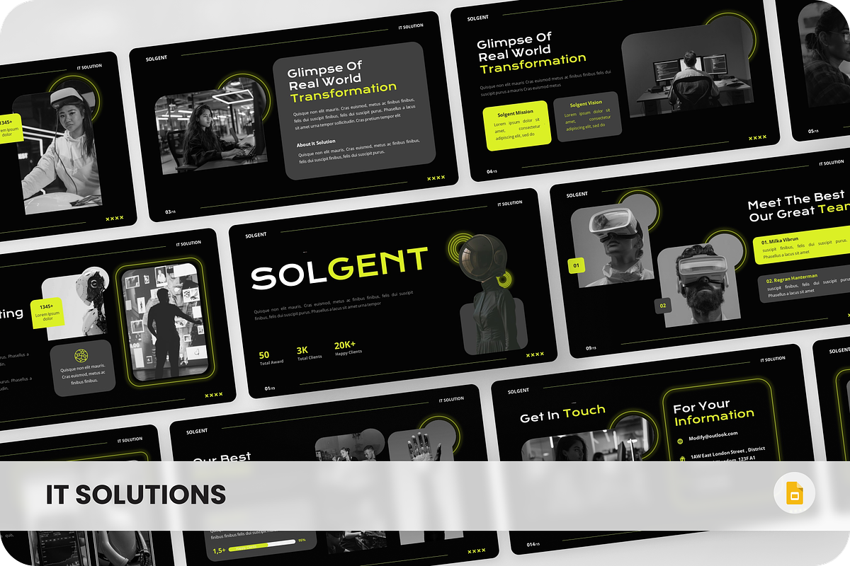 IT Solution Google Slide, a Presentation Template by SquidPixey (Photo 1 of 6)