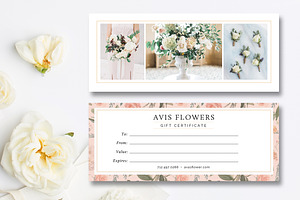Florist Gift Card Template, a Card Template by Marham Labeling Co